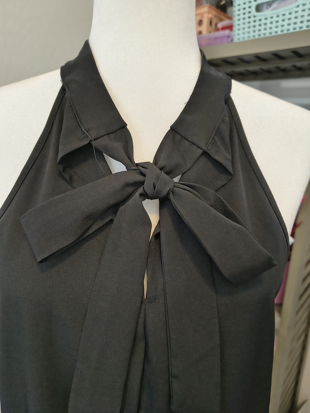 SHEIN Black Halter Summer Dress